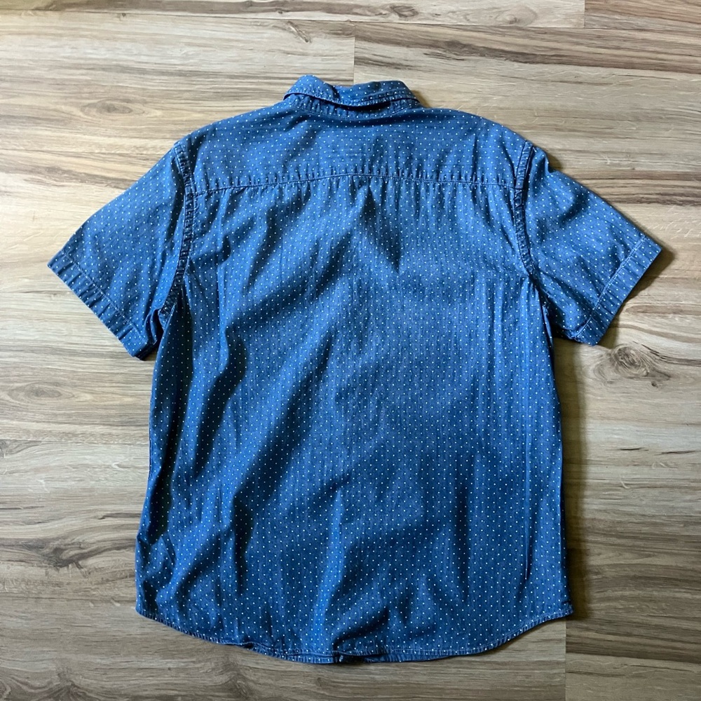 American Eagle Polka Dot Chambray Shirt - Picture 2 of 8